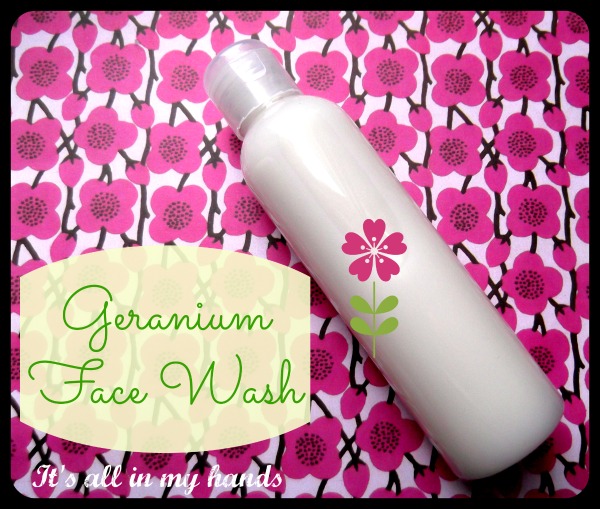 Geranium face wash